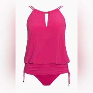 Miracle suit MagicSuit Susan One-Piece Ruby Pink Halter Women's Swim Top